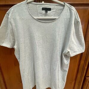 Banana Republic Light Gray Men's Short Sleeve Tee